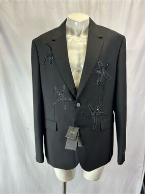 Versace Men’s Embellished Mohair-Blend Blazer